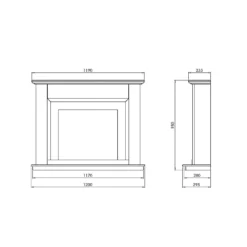 Suncrest Talent Electric Fire Suite With Smart Remote & Flat To Wall Fitting - White, Graphite & Chrome -Energizer Sales Store 12829303 1284993139174385