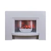 Suncrest Stockeld Electric Fire Suite With Smart Remote & Flat To Wall Fitting - White & Brushed Steel 2 Suncrest Stockeld Electric Fire Suite With Smart Remote & Flat To Wall Fitting - White & Brushed Steel -Energizer Sales Store 12829317 3664993139090490