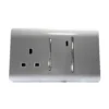 Trendi Artistic Modern 45 A Cooker Switch Inc Plug Socket And Neon Insert Stainless Silver -Energizer Sales Store 12831194 1174938689879652