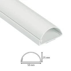 D-Line Maxi Decorative Self-Adhesive Cable Trunking - 50mm X 25mm X 1m, White -Energizer Sales Store 12833208 2324833199114278