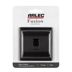 Arlec Fusion 10A 1Gang 2Way Black Nickel Fusion Single Intermediate Switch -Energizer Sales Store 12835201 1764833171691632