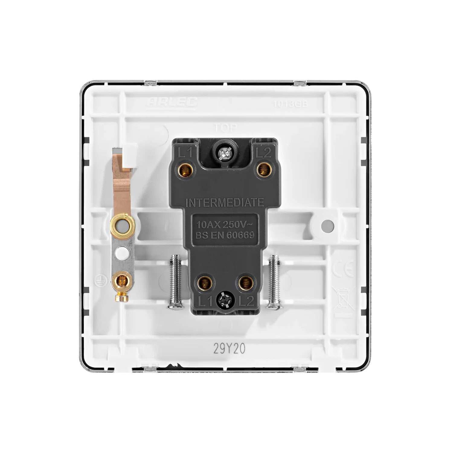 Arlec Fusion 10A 1Gang 2Way Polished Chrome Fusion Single Intermediate Switch 6 Arlec Fusion 10A 1Gang 2Way Polished Chrome Fusion Single Intermediate Switch - Image 4