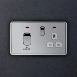 Arlec Fusion 45A 1Gang Polished Chrome Cooker Switch -Energizer Sales Store 12835365 1924833173966250