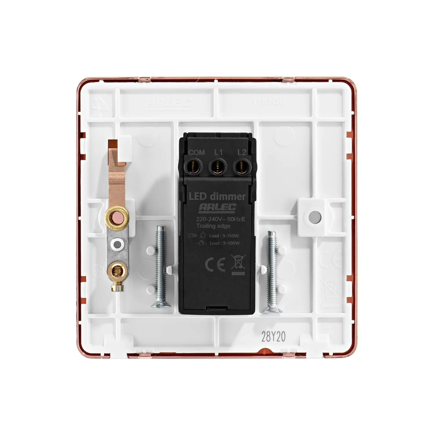 Arlec Fusion 1 Gang 2 Way Rose Gold Dimmer Switch 6 Arlec Fusion 1 Gang 2 Way Rose Gold Dimmer Switch - Image 4
