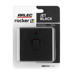 Arlec Rocker 20A 1Gang Double Pole Jet Black Single Switch -Energizer Sales Store 12835965 1324833171498198