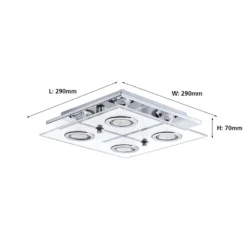 Eglo Cabo Flush Light - Chrome -Energizer Sales Store 12836269 1484833171194319