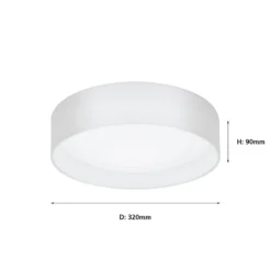 Eglo Pasteri Small Flush Light - White -Energizer Sales Store 12836398 2114833171571893