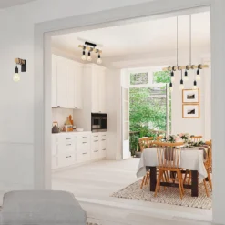 Eglo Townshend Flush Light - Black & Brown -Energizer Sales Store 12836409 5744938953678031