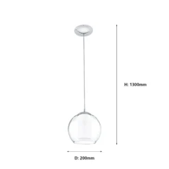 Eglo Bolsano 1 Light Pendant Light - Chrome -Energizer Sales Store 12836627 1034833236213199