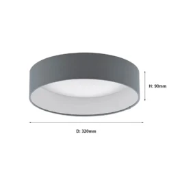Eglo Palomaro Flush Light - Anthracite -Energizer Sales Store 12836629 1244833171435003