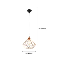 Eglo Tarbes Large Pendant Light - Copper -Energizer Sales Store 12836715 6214833170588331
