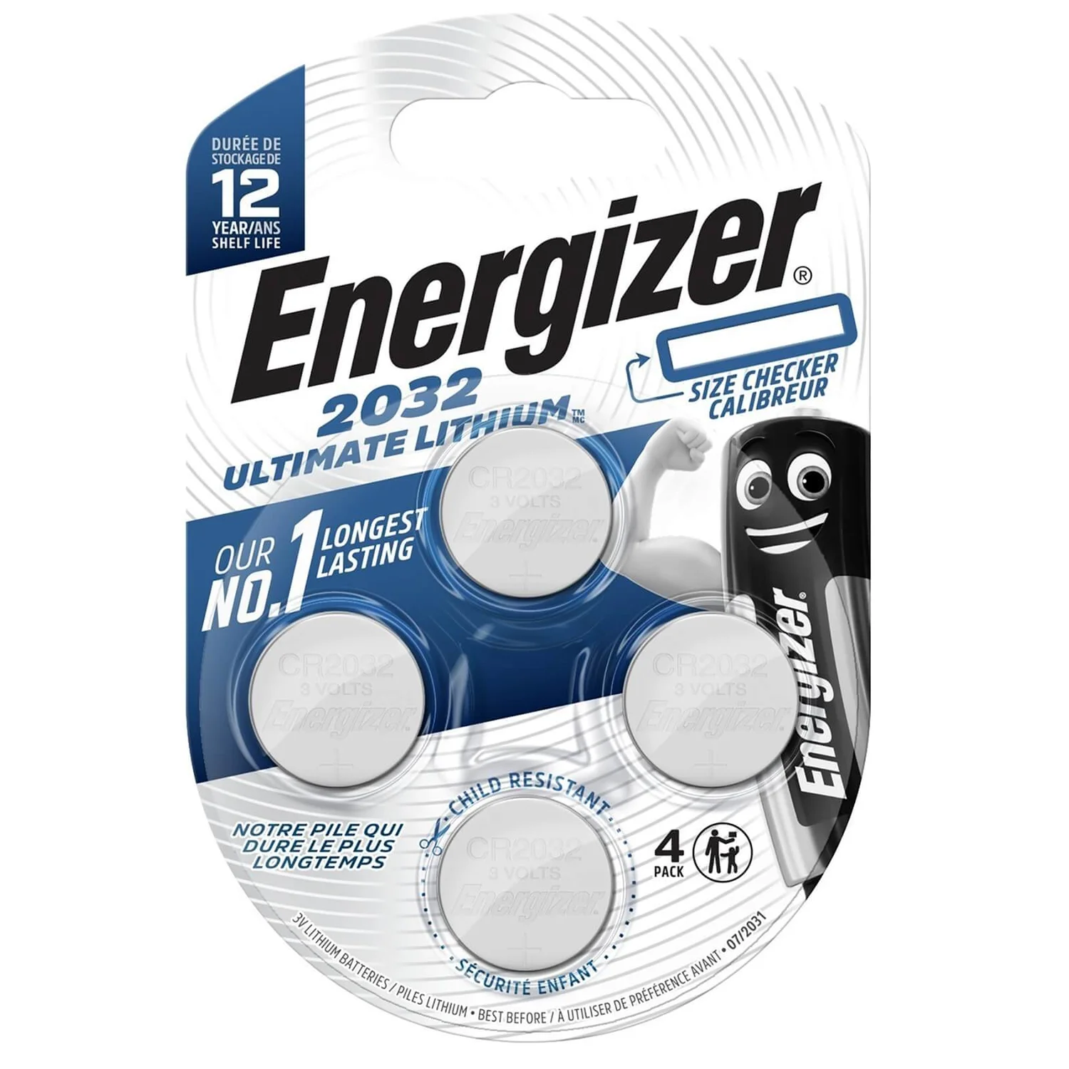 Energizer CR2032 Ultimate Lithium Coin Battery - 4 Pack 3 Energizer CR2032 Ultimate Lithium Coin Battery - 4 Pack