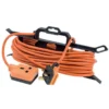 None Masterplug 1 Socket Heavy Duty Extension Lead With Cable Carrier 15m Orange/Black