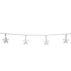 10 LED Star Clip Christmas String Lights (Battery Operated)