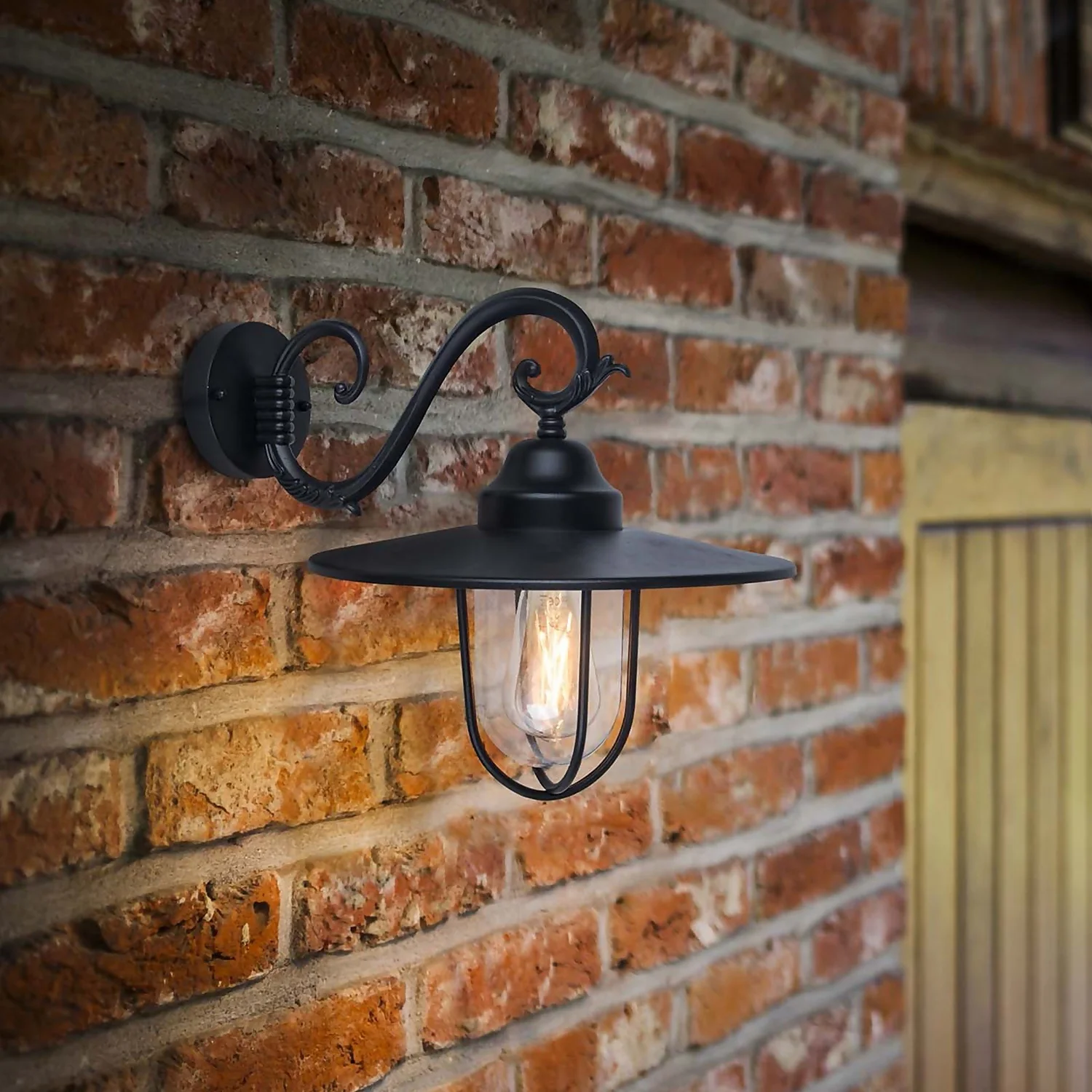 Lutec Lucy Outdoor Wall Lantern - Black 3 Lutec Lucy Outdoor Wall Lantern - Black