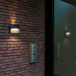 Lutec Lotus LED Up & Down Outdoor Wall Light - Anthracite -Energizer Sales Store 12840633 1534952657143314