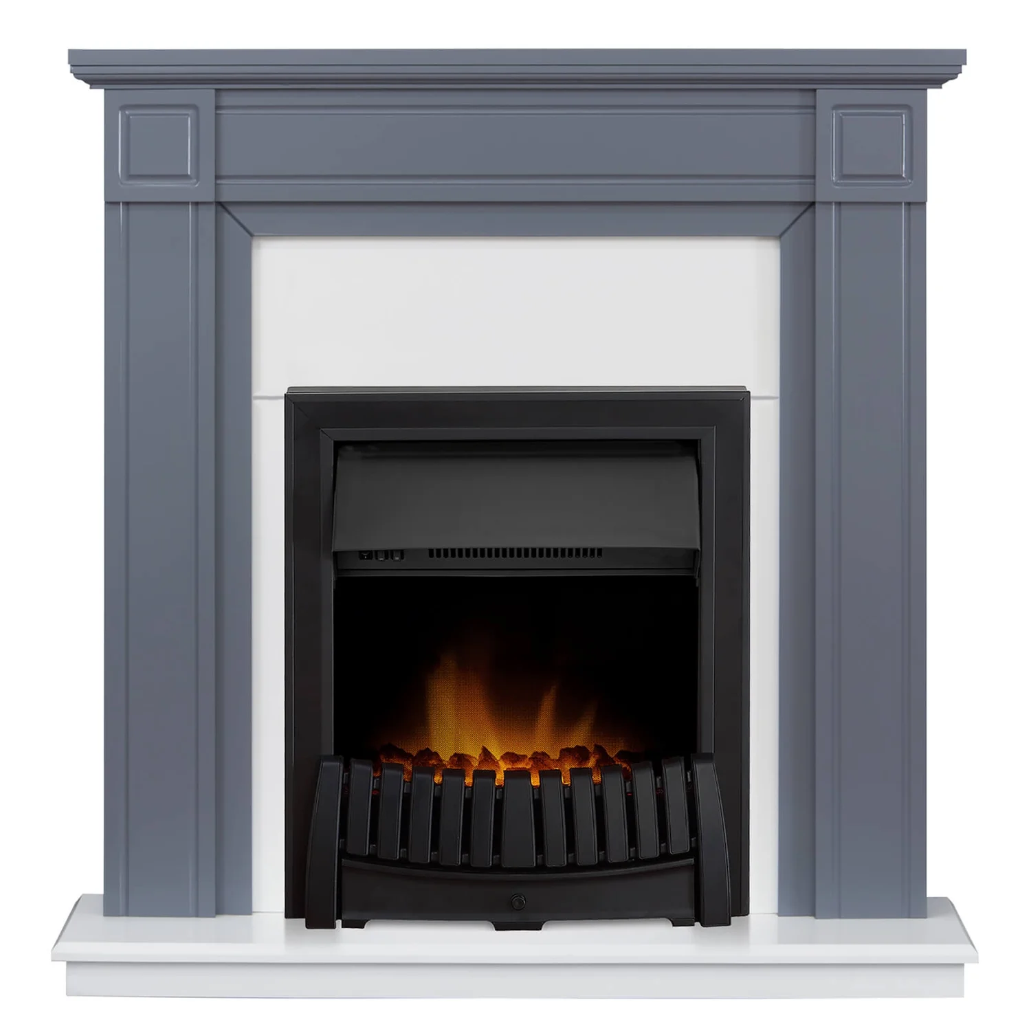 Αδάμ Adam Georgian Fireplace Surround & Elan Electric Fire - Grey & White 3 Αδάμ Adam Georgian Fireplace Surround & Elan Electric Fire - Grey & White