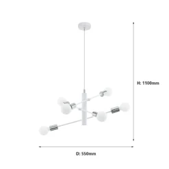 EGLO Gradoli 6 Light Baton Pendant -Energizer Sales Store 12881580 2584843701033138