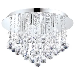 EGLO Olmonte Crystal And Chrome Bathroom Ceiling Light -Energizer Sales Store 12881602 5764843701304356