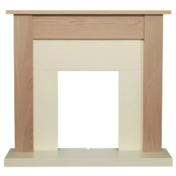 Αδάμ Adam Southwold Fireplace Surround With Flat To Wall Fitting - Oak & Cream