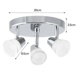 Rhea 3 Lamp Spotlight Plate - Polished Chrome -Energizer Sales Store 12882213 5784843517686923