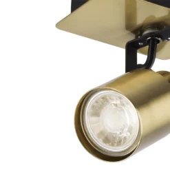 Lucy Single Lamp Spotlight - Gold & Black -Energizer Sales Store 12882218 8004843518499041
