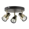Noah 3 Lamp Spotlight Plate - Black & Antique Brass -Energizer Sales Store 12882222 9814843519069197
