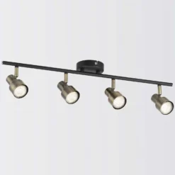 Noah 4 Lamp Spotlight Plate - Black & Antique Brass -Energizer Sales Store 12882224 1814843519172721