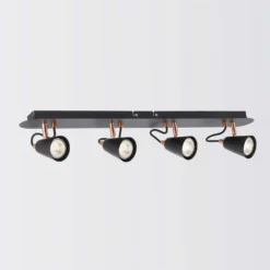 Emma 4 Lamp Spotlight Bar - Black & Copper -Energizer Sales Store 12882225 1914843519450953