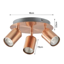 Rose 3 Lamp Spotlight Plate - Rose Gold 10 Rose 3 Lamp Spotlight Plate - Rose Gold -Energizer Sales Store 12882234 1574843521166152