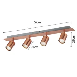 Rose 4 Lamp Spotlight Bar - Rose Gold -Energizer Sales Store 12882239 1134843521248592