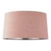 House Beautiful Samet Velvet Drum Shade - Pink - 45cm 1 House Beautiful Samet Velvet Drum Shade - Pink - 45cm -Energizer Sales Store 12882893 7614861162278879