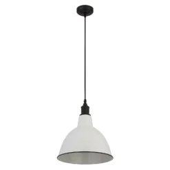 Country Living Farmhouse Dome Pendant Light - White - 31cm -Energizer Sales Store 12882895 1394860936527430