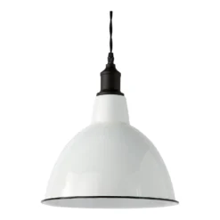 Country Living Farmhouse Dome Pendant Light - White - 31cm -Energizer Sales Store 12882895 2684860936561897