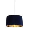 House Beautiful Samet Velvet Drum Shade - Navy - 45cm -Energizer Sales Store 12882897 4444867934787891