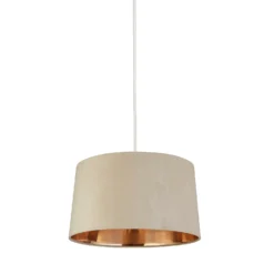 House Beautiful Samet Velvet Drum Shade - Champagne - 45cm -Energizer Sales Store 12882898 1134861162018245