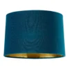 House Beautiful Samet Velvet Drum Shade - Teal - 30cm 1 House Beautiful Samet Velvet Drum Shade - Teal - 30cm -Energizer Sales Store 12882899 3364861162103904
