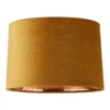 House Beautiful Samet Velvet Drum Shade -Ochre - 30cm -Energizer Sales Store 12882902 7014884447587868