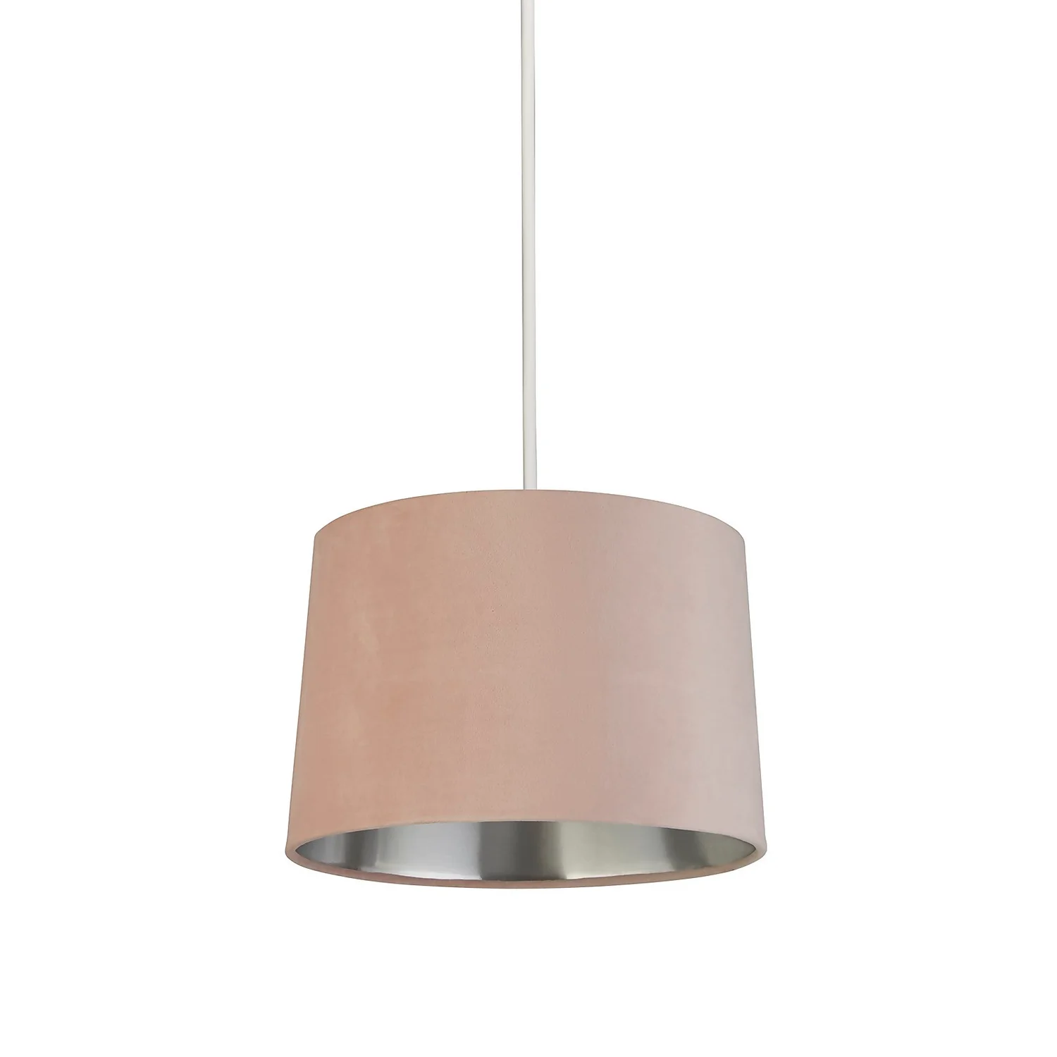 House Beautiful Samet Velvet Drum Shade - Pink - 30cm 6 House Beautiful Samet Velvet Drum Shade - Pink - 30cm - Image 4