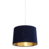 House Beautiful Samet Velvet Drum Shade - Navy - 30cm -Energizer Sales Store 12882907 2854867934774589