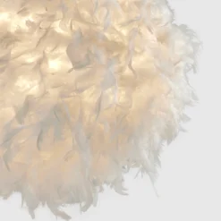 Hattie Feather Non-elec Light Shade - White -Energizer Sales Store 12886897 1114911169823013
