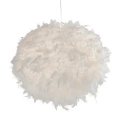 Hattie Feather Non-elec Light Shade - White -Energizer Sales Store 12886897 1274911169770081