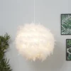 Hattie Feather Non-elec Light Shade - White 2 Hattie Feather Non-elec Light Shade - White -Energizer Sales Store 12886897 1325049847526211