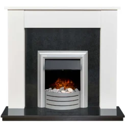 Αδάμ Adam Buxton Fireplace Surround & Lynx Electric Fire With Flat To Wall Fitting - White & Black Granite 12 Αδάμ Adam Buxton Fireplace Surround & Lynx Electric Fire With Flat To Wall Fitting - White & Black Granite -Energizer Sales Store 12888946 1374856503990248
