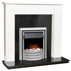 Αδάμ Adam Buxton Fireplace Surround & Lynx Electric Fire With Flat To Wall Fitting - White & Black Granite 10 Αδάμ Adam Buxton Fireplace Surround & Lynx Electric Fire With Flat To Wall Fitting - White & Black Granite -Energizer Sales Store 12888946 1604856503946898