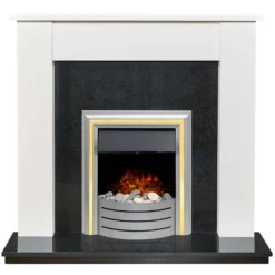 Αδάμ Adam Buxton Fireplace Surround & Lynx Electric Fire With Flat To Wall Fitting - White & Black Granite 13 Αδάμ Adam Buxton Fireplace Surround & Lynx Electric Fire With Flat To Wall Fitting - White & Black Granite -Energizer Sales Store 12888946 3034856504011485