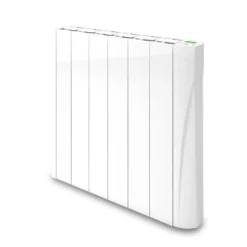 TCP Wall Mounted Oil Filled Radiator With Smart Features In White - 750W