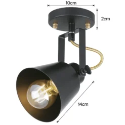Abigail Single Lamp Spotlight - Black 9 Abigail Single Lamp Spotlight - Black -Energizer Sales Store 12909850 1384845849231336