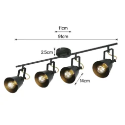 Abigail 4 Lamp Spotlight Bar - Black -Energizer Sales Store 12909853 1214845849504192
