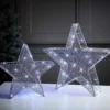 Silver Mesh Star Christmas Lights - Set Of 2 -Energizer Sales Store 12914477 1665000127656841